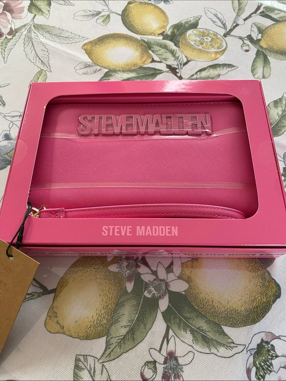 Steve Madden Bright Pink Wristlet Wallet new in box